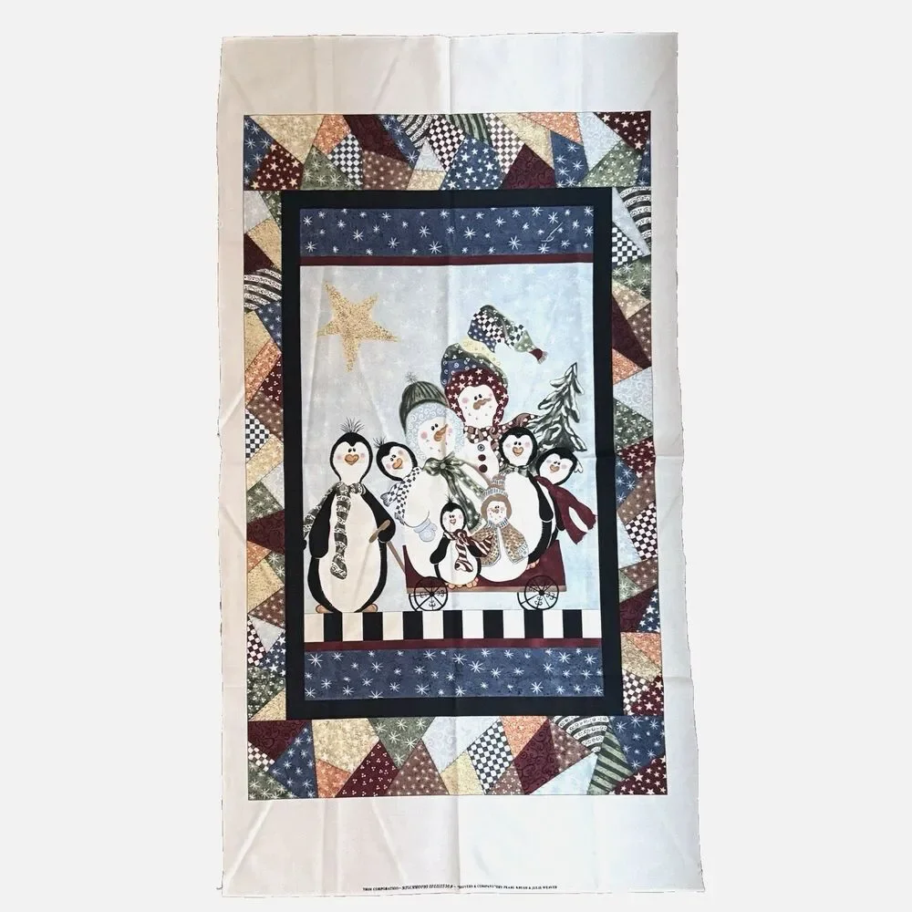 Snowmen Quilt Panel Shivers & Company Christmas Troy Corp Riverwoods Collection